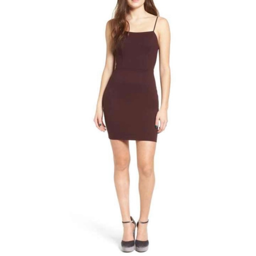 Astr label eggplant brown mini dress